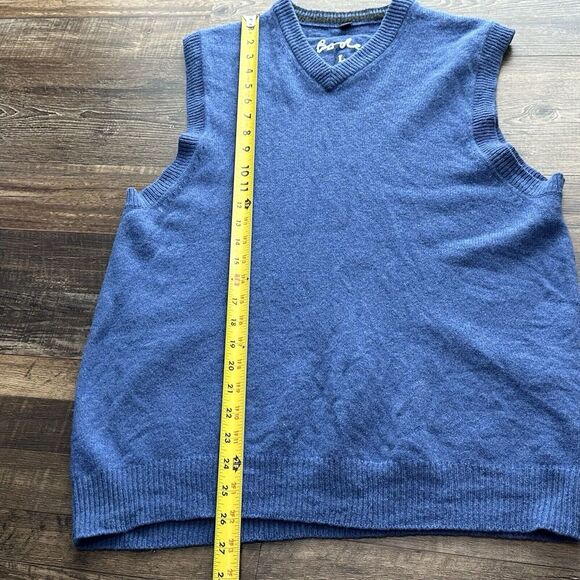 BODEN MEN'S 100% LAMBS WOOL PULL ON SWEATER VEST SIZE LARGE Preppy Cozy Winter - Picture 7 of 9